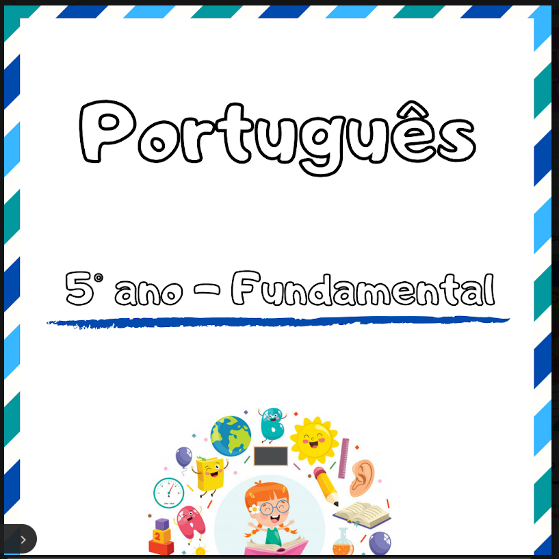 Capa de Apostila de atividades 5º Ano