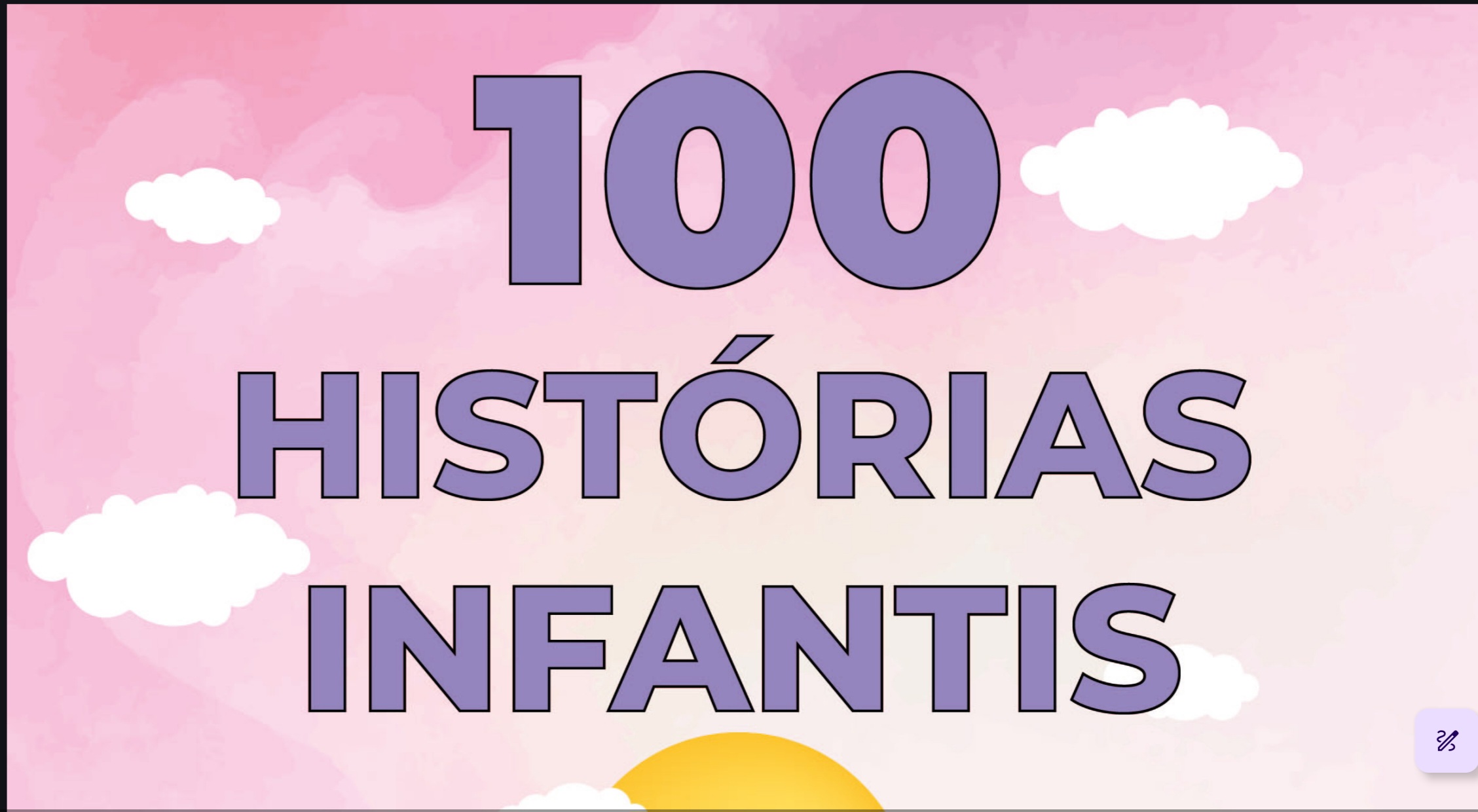 Capa de 100 histórias infantis