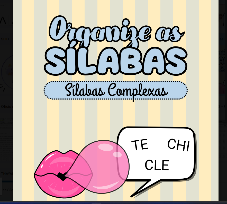 Capa de Atividade de sílabas complexas